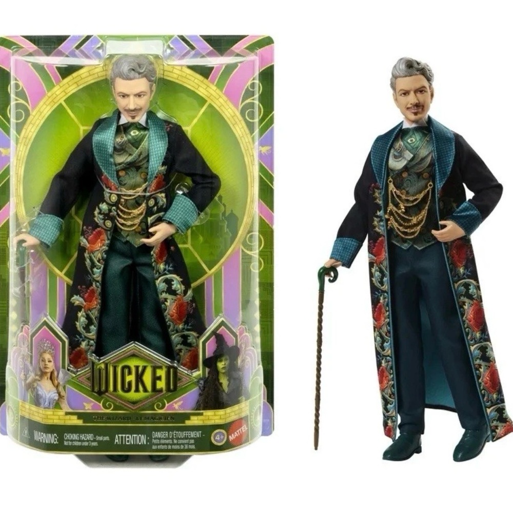 IN HAND NEW Wicked For Good WIZARD DOLL Mattel Jeff Goldblum NWB